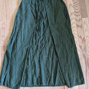 LinenFox handmade skirt forest green small medium